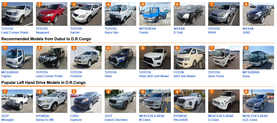 Achat véhicules en ligne